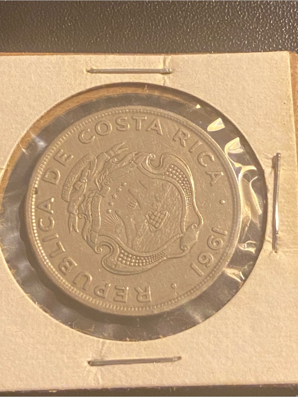 Costa Rica 1961 Coin - Silver Tone
